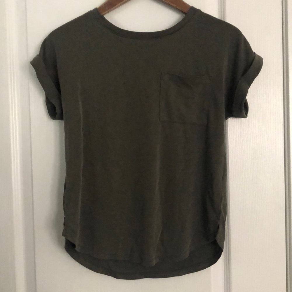 olive green shirt